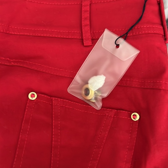 Luisa Spagnoli Red Cotton Mini Skirt - Picture 5 of 6